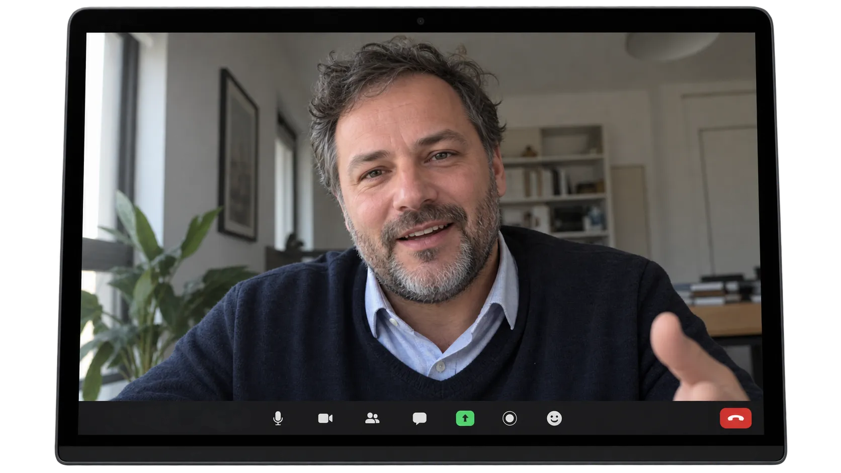 Speaker on a video call